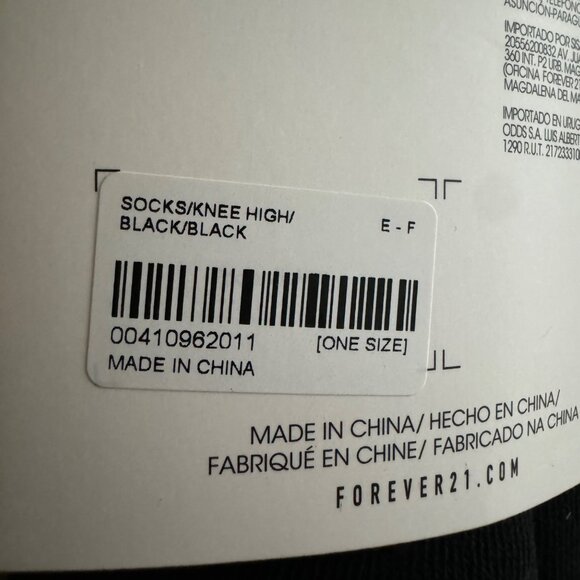 Forever 21 NWT 2 pairs womens ribbed socks knee high black color one size new - Picture 6 of 9